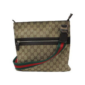 GUCCI Sherry Line Shoulder Bag Beige Tan GG Canvas
